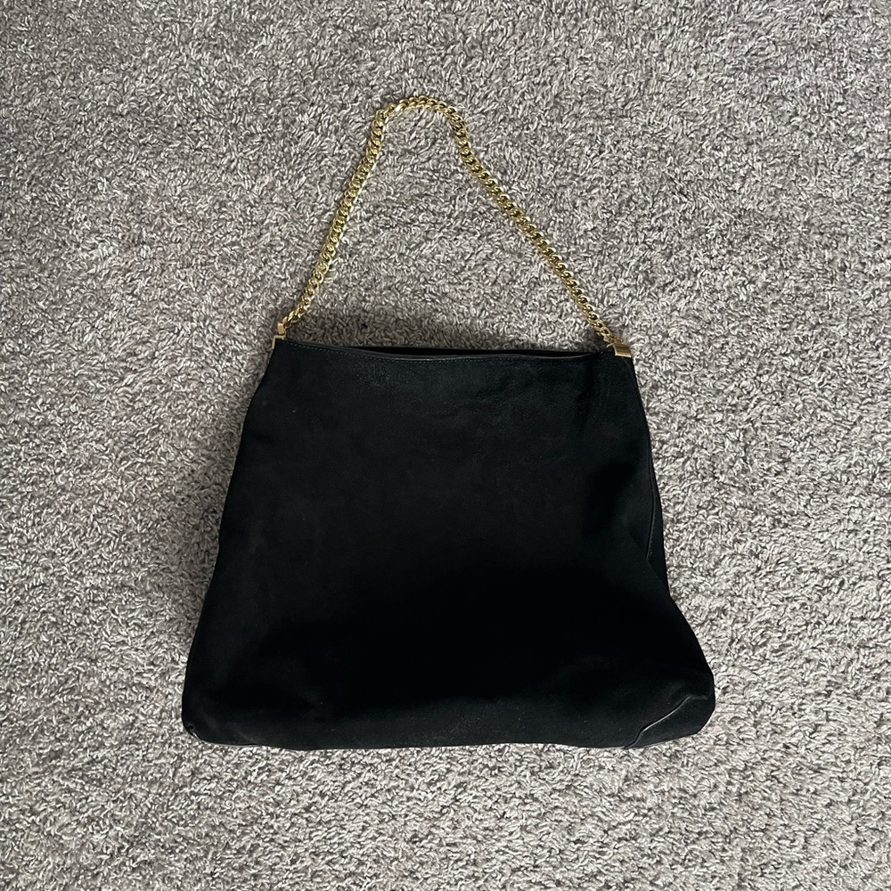 MANGO Black Chain Tote Bag
